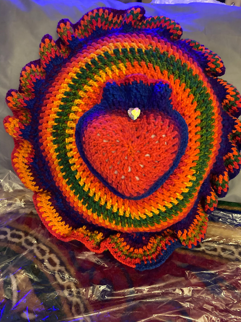 Thumbnail: "QUEEN OF HEARTS!" JUMBO 3D RAINBOW WEDDING PROPOSAL/RING BEARER PILLOW LUXURY P