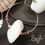 Thumbnail: Sea Glass Wine Charms - Milk White with Crystals