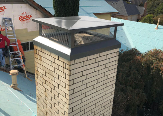 Masonry 1 chimney cap installed 