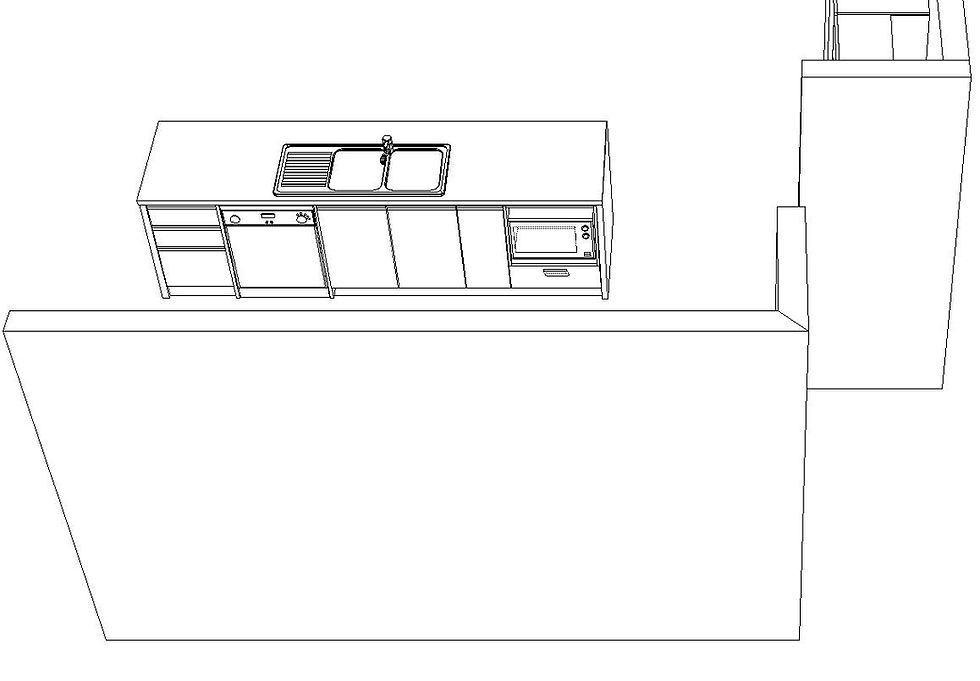 Thumbnail: Polyurethane Gloss White Kitchen Cabinet Module No 24221