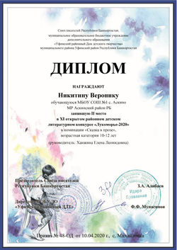 Диплом - Никитина Вероника - 2020