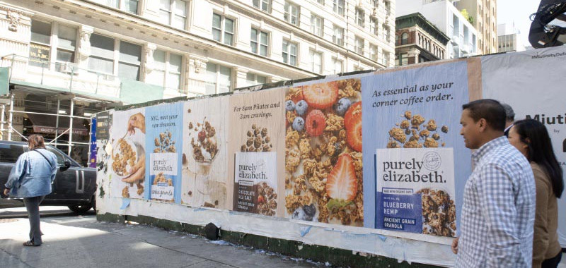 Guerrilla Postings in NYC for Purely Elizabeth by PJX Media OOH Experts