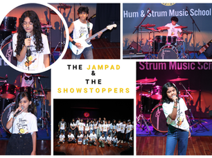 Hum & Strum Music School students at The Jampad & The Showstoppers showcase at Jagriti Theatre.