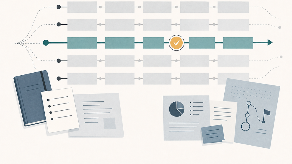 Job search operating system, parallel paths, prep