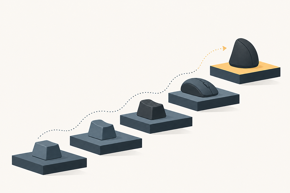 Five ascending steps toward ergonomic typing setup