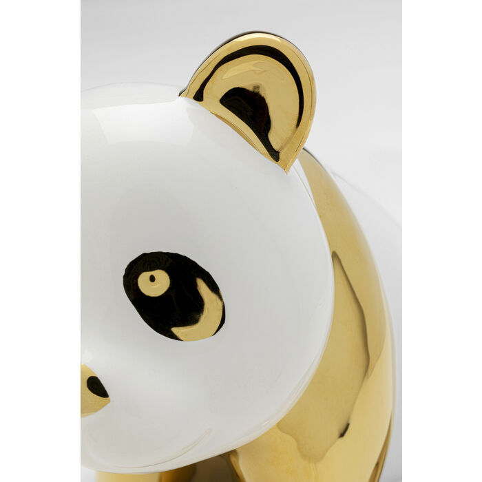 縮圖：陶瓷金色熊貓動物雕像