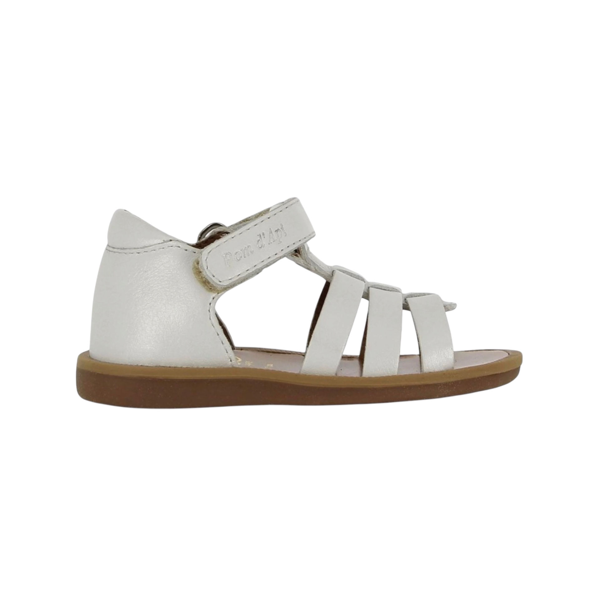 POM D'API sandales POPPY STRAP Blanc nacre