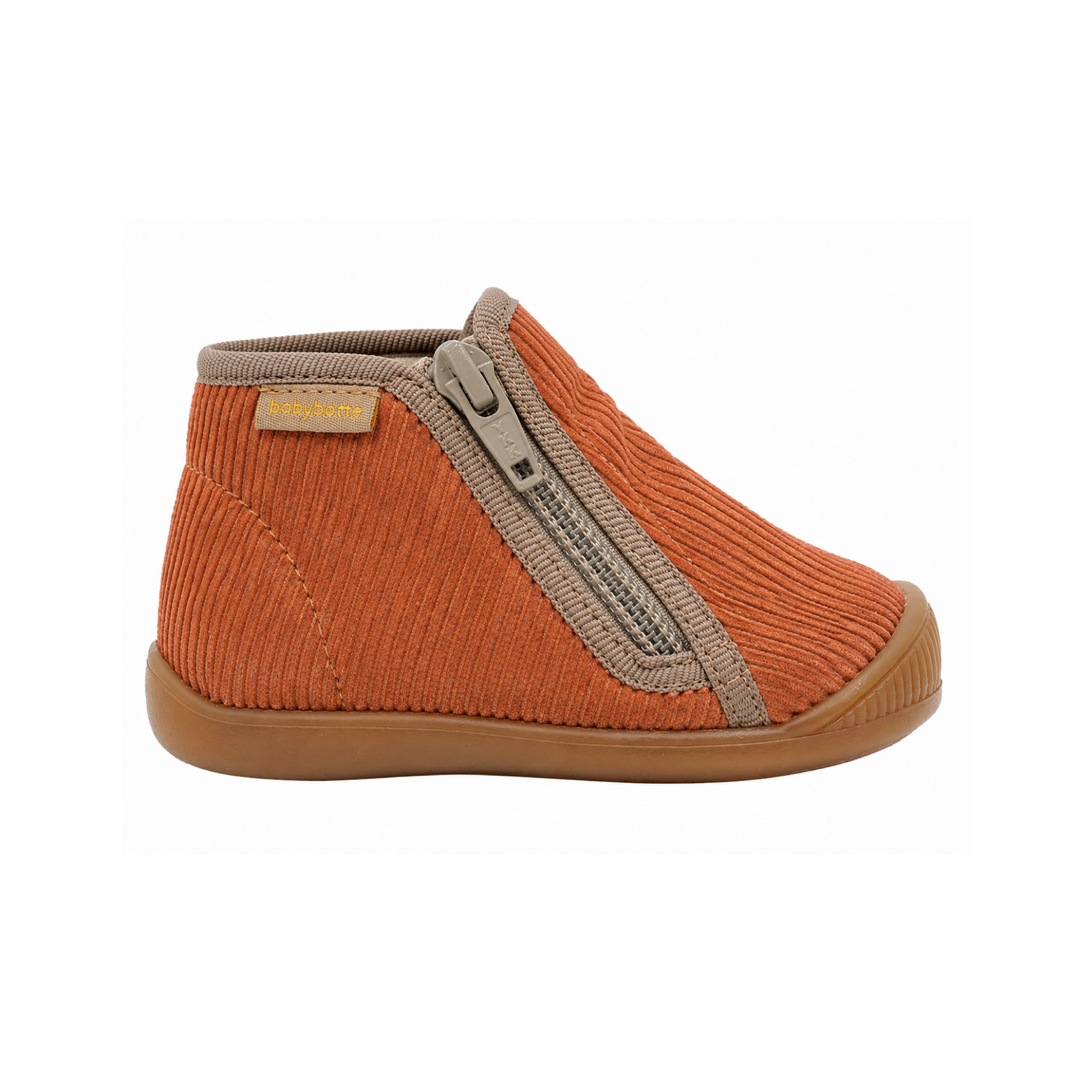BABYBOTTE Chaussons PHILBERT ZIP Cognac