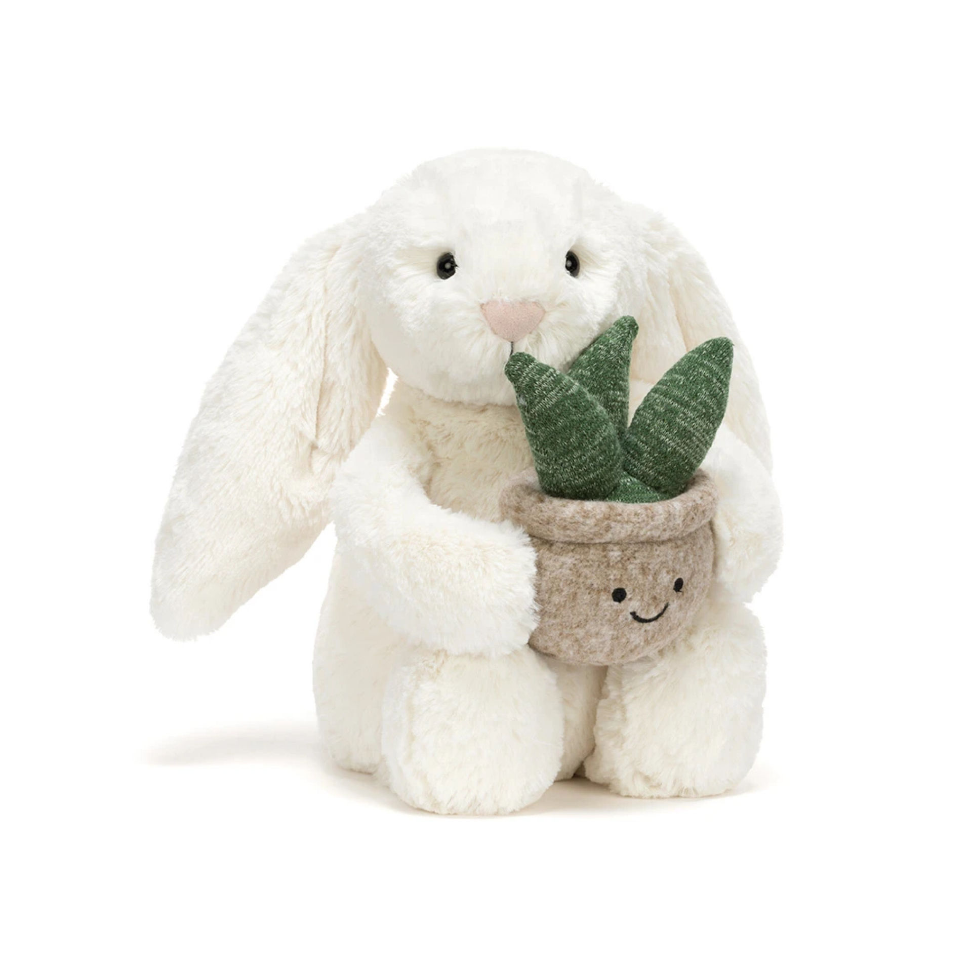 JELLYCAT Peluche CREAM BUNNY with Plant