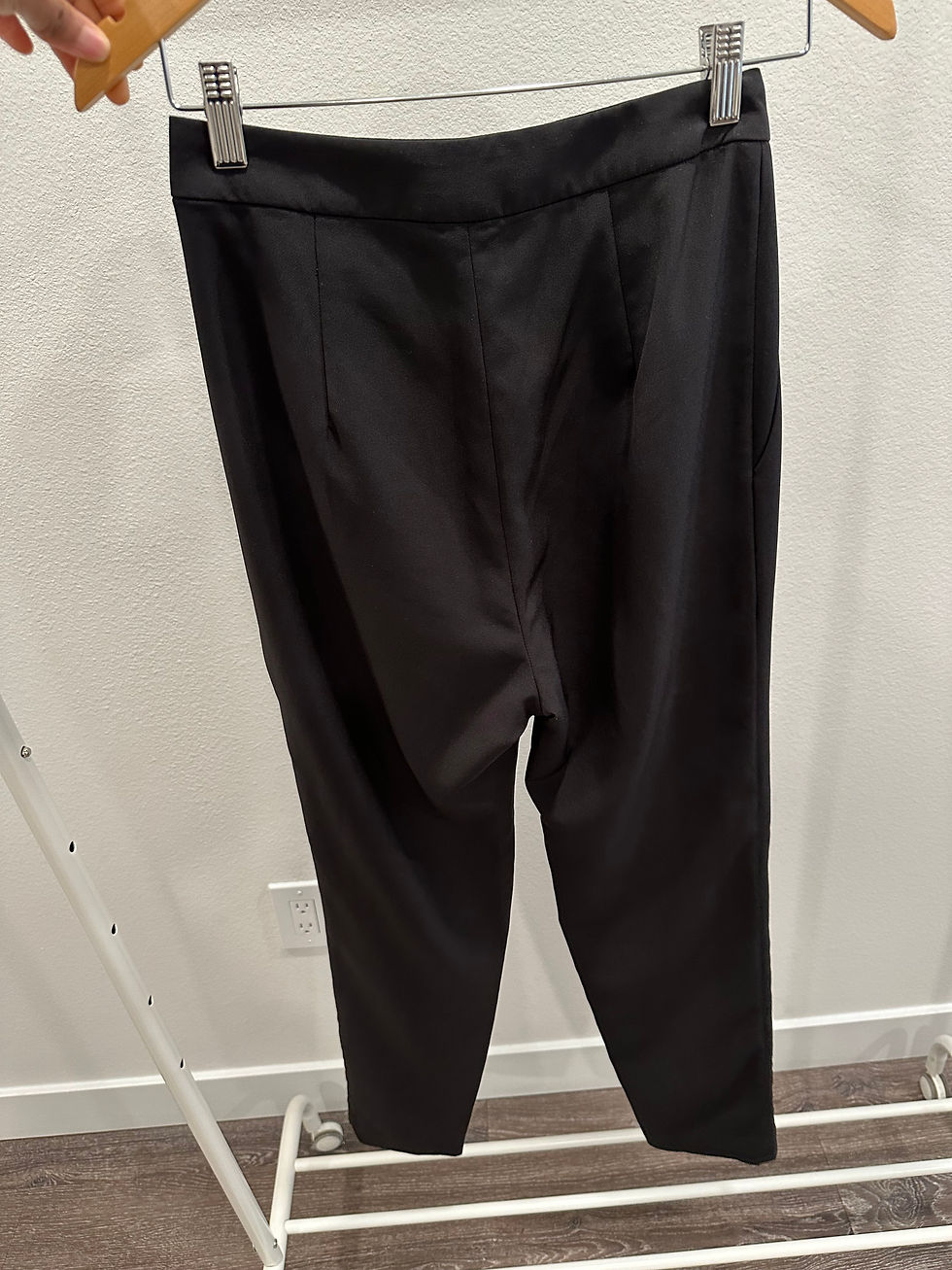 Thumbnail: BLACK SATIN TROUSERS