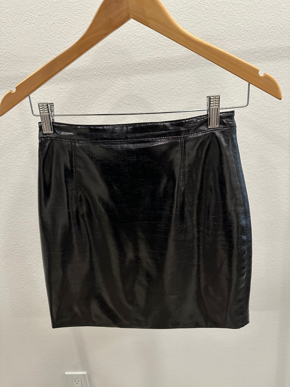 Thumbnail: House of CB Black Vinyl Solera Mini Skirt