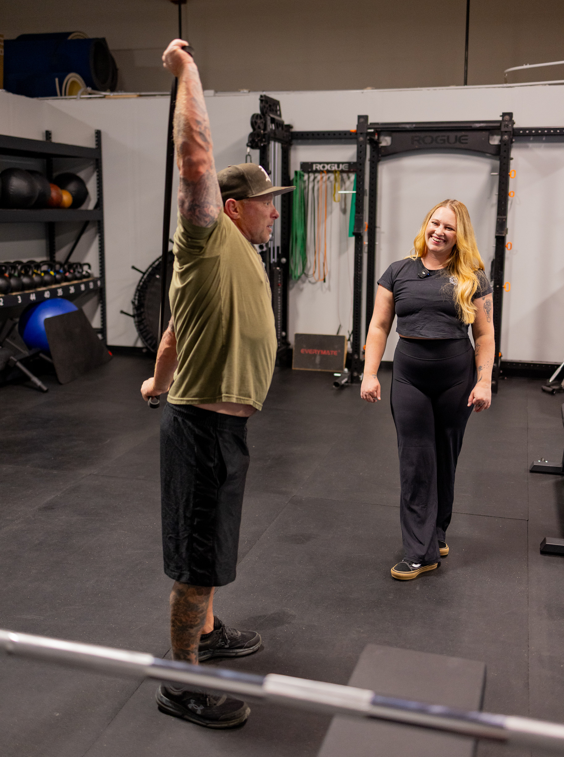 Eye-level view of a spacious fitness studio with various exercise equipment