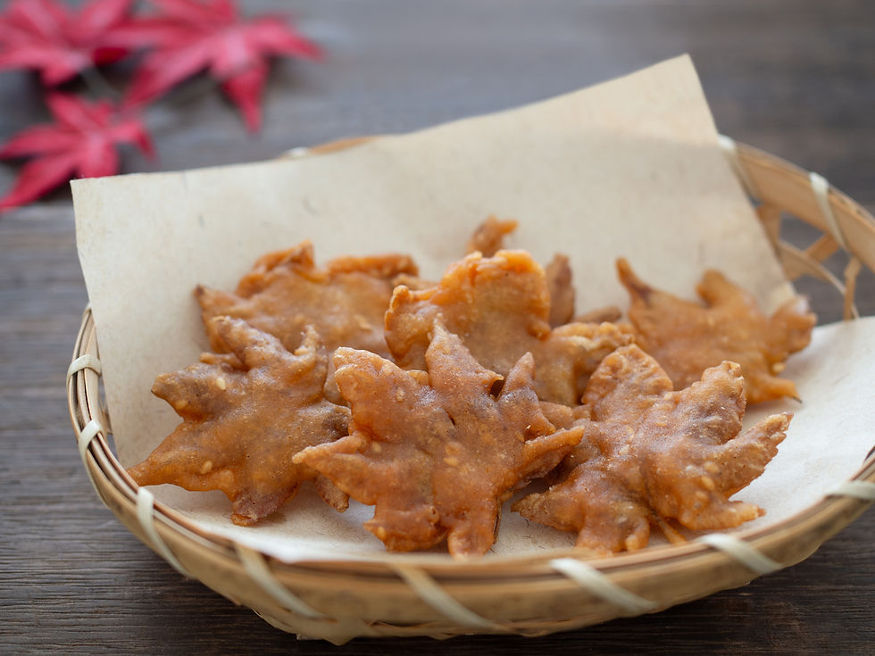 autumn food in japan momiji templa