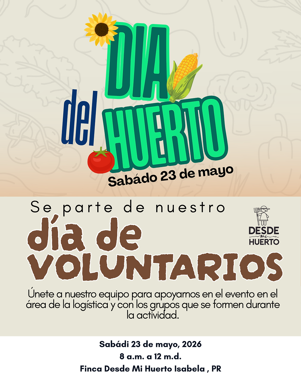 Voluntariado Día del Huerto sabádo 23 de mayo