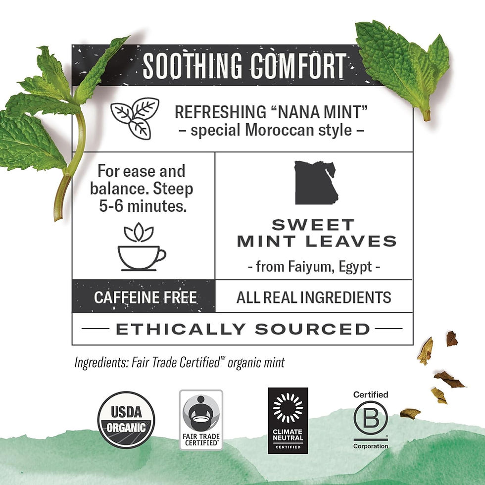 Thumbnail: Numi Organic Moroccan Mint, with refreshing sweet mint leaves, 18ct