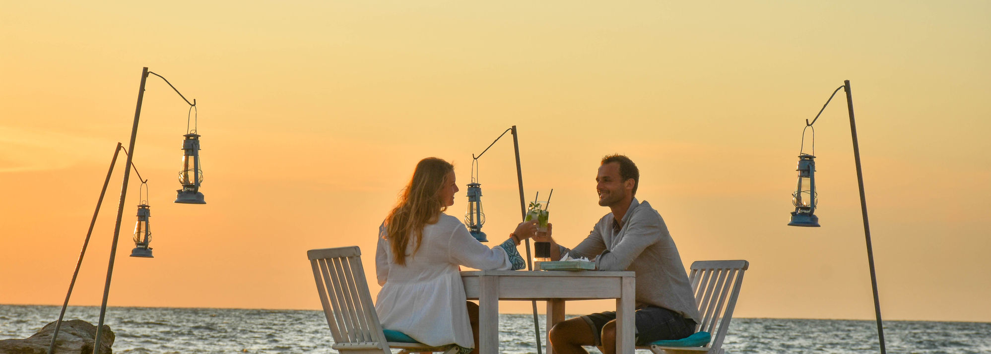 Honeymoon dinner at the beach in Kalpitiya Sri Lanka