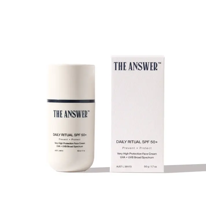 Sobo Studio client The Answer Skincare with contemporary packaging
