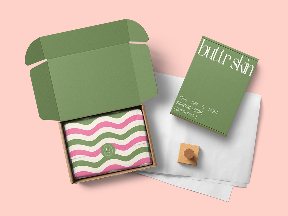 packaging and visual identity of a skincare brand