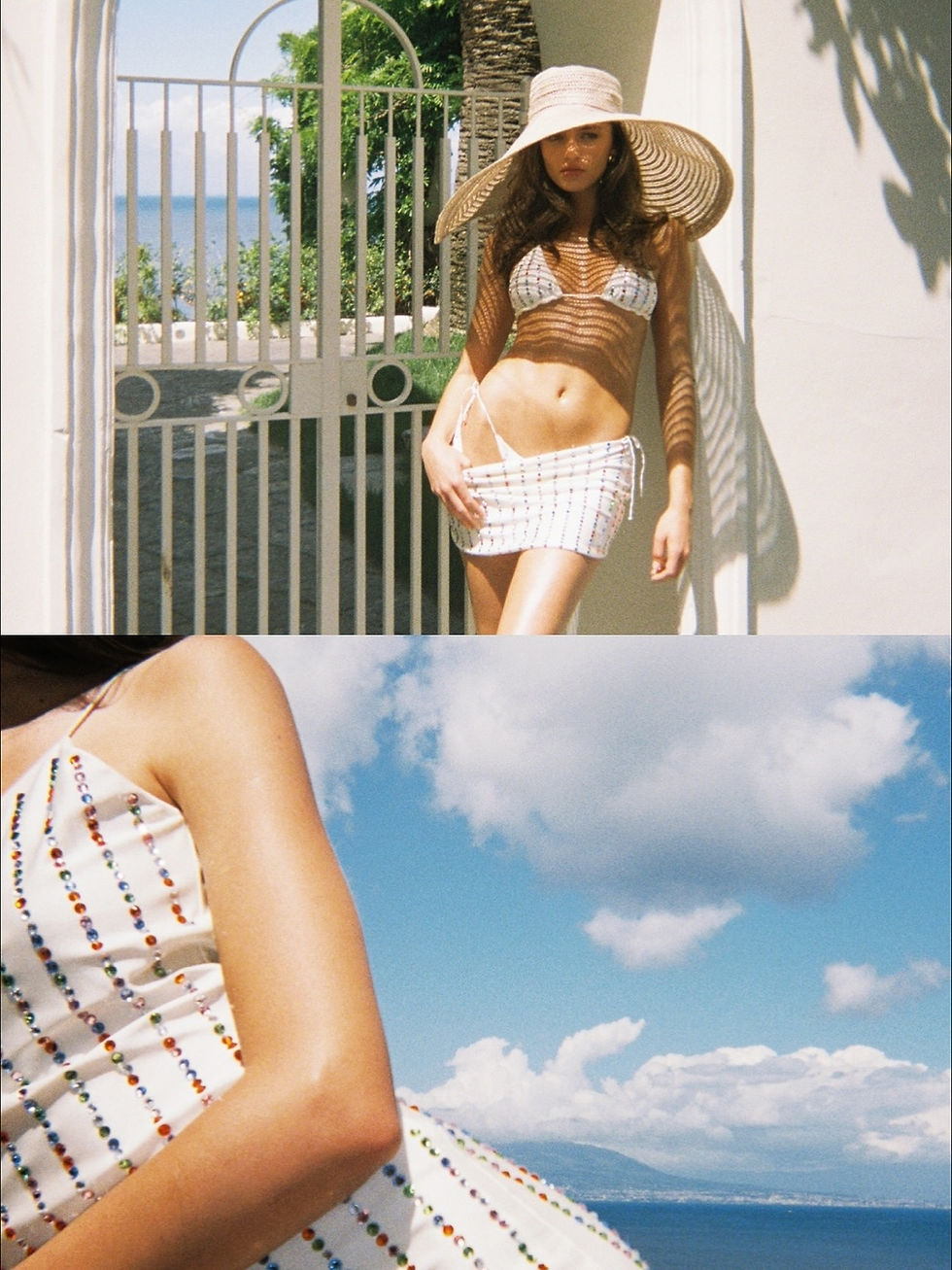 Resortwear brand project by Sobo Studio featuring modern vacation outfits