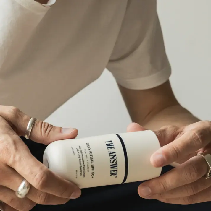 Visual identity and content creation for The Answer Skincare brand