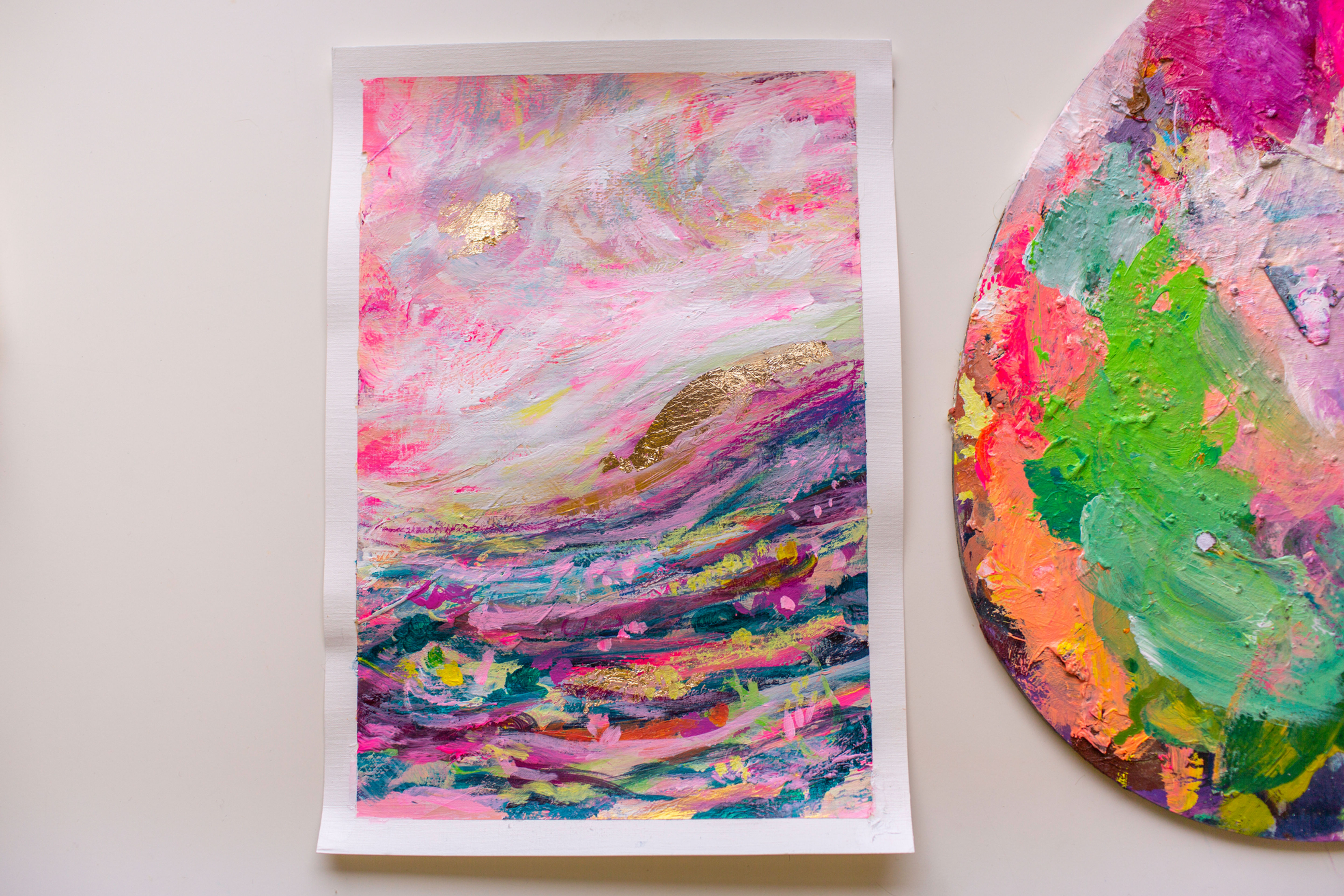 "Radiantly alive" work on paper