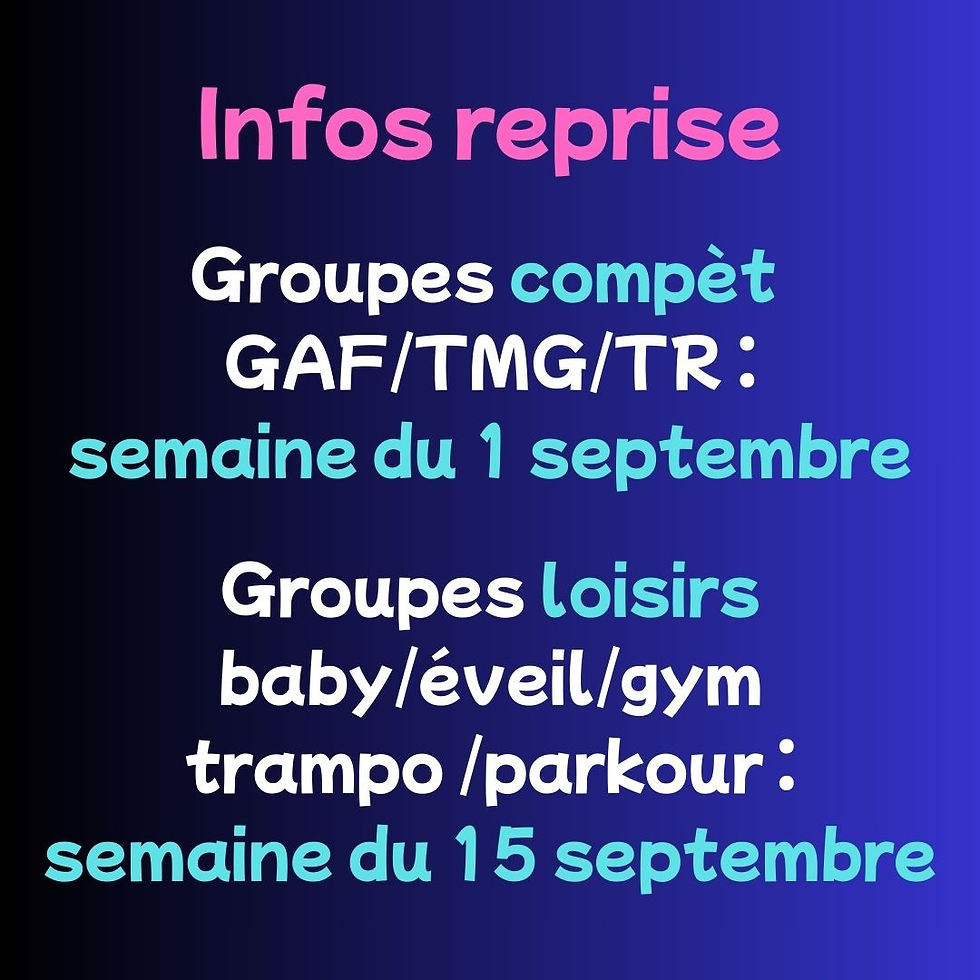 Infos reprise
