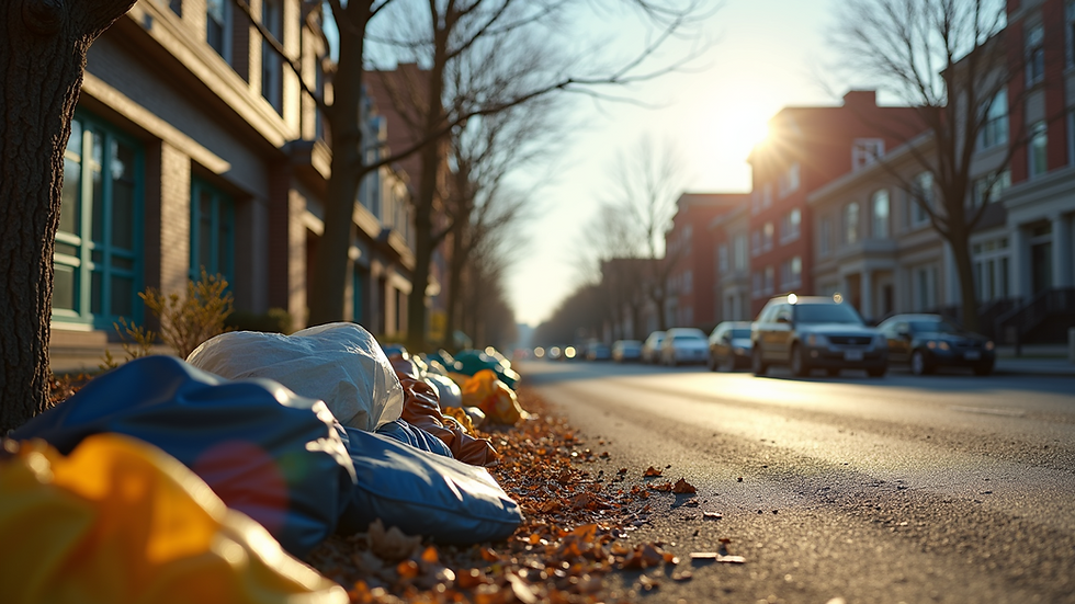 Eye-level view of streets transformed through community clean-up efforts