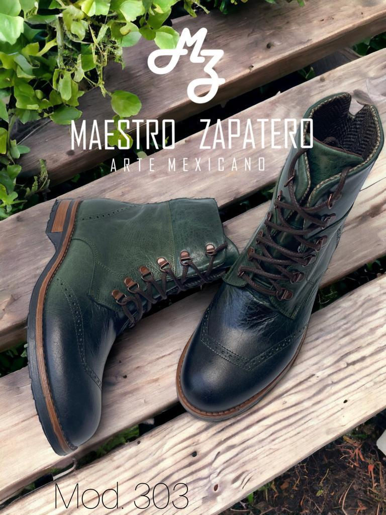 Thumbnail: Men's Maestro Zapatero Casual Leather Boot Mod. 303 Black