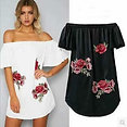 Off Shoulder Dress (White Floral)