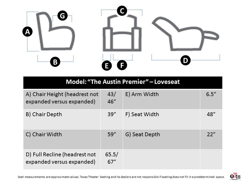 Thumbnail: Austin Premier Loveseat by Texas Theater Seating