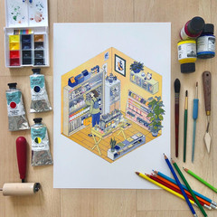 Artist in a Supply Store