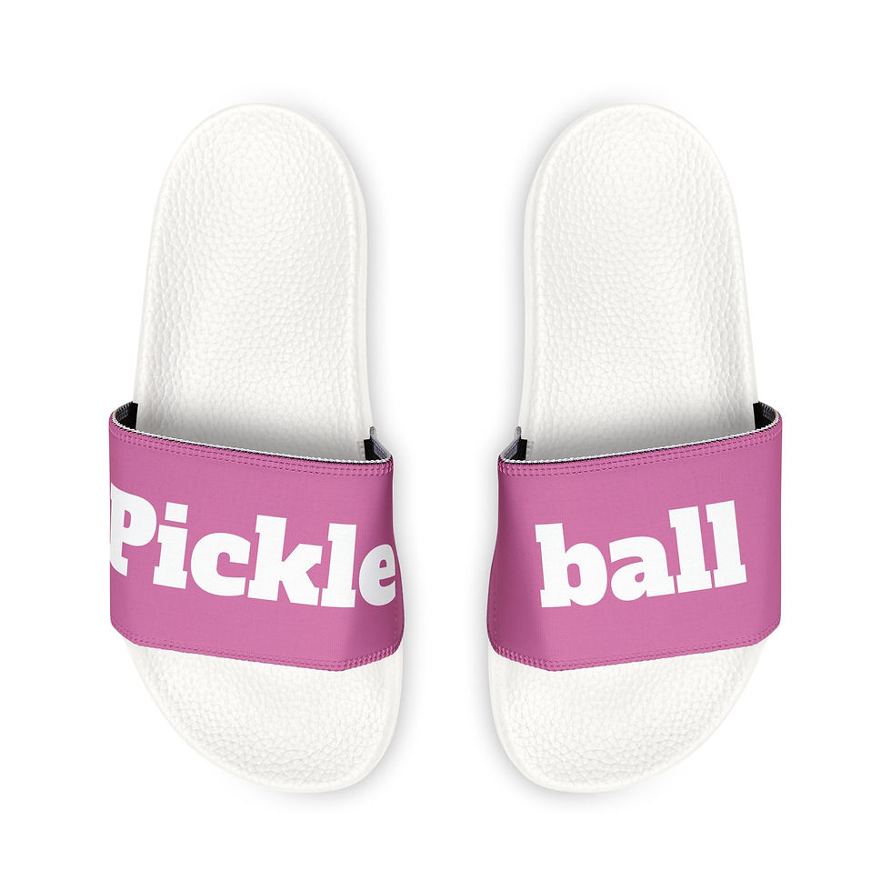 Thumbnail: Copy of Women's Slide Sandals - Pickleball Pink Classic