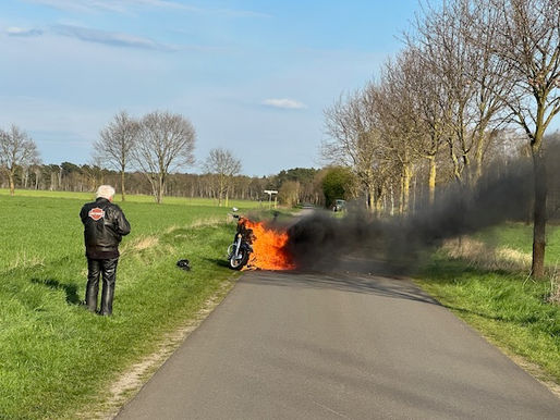 Harley Davidson ausgebrannt