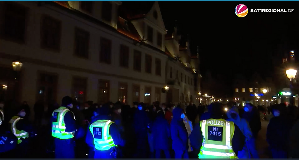 Demo Celle, Polizei, Montagsspaziergang