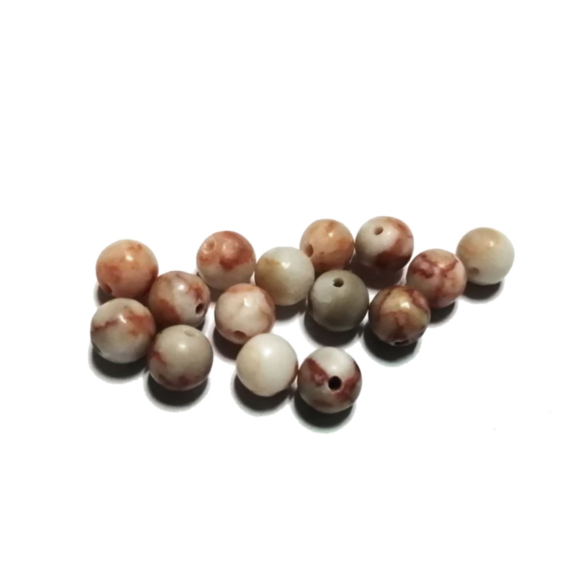 Red web Jasper Beads - 6mm  -ball- 15pcs