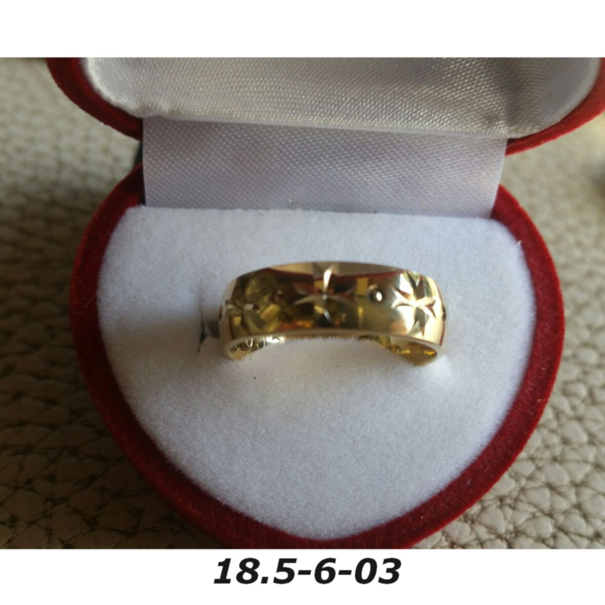 Ring - Brass /gold or silver plaque' - 18.5 diameter -width 6mm