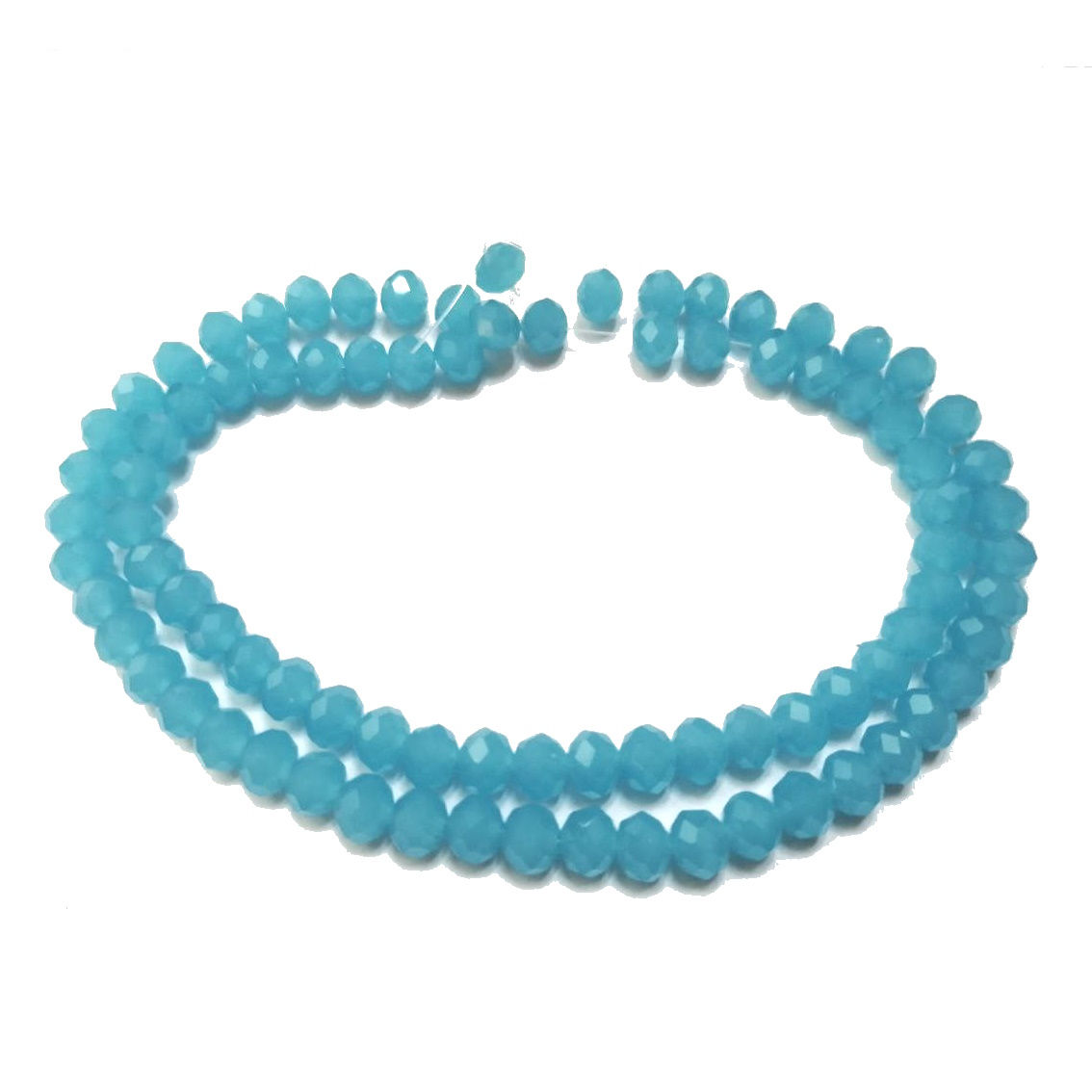 Crystal Beads -6mm- mat sky blue- String+/-95pcs