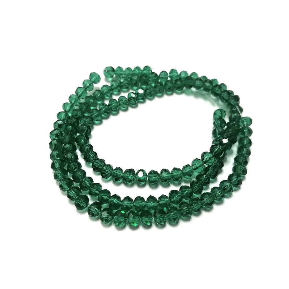 Crystal Beads - 4mm - clear green  +/- 130pcs String