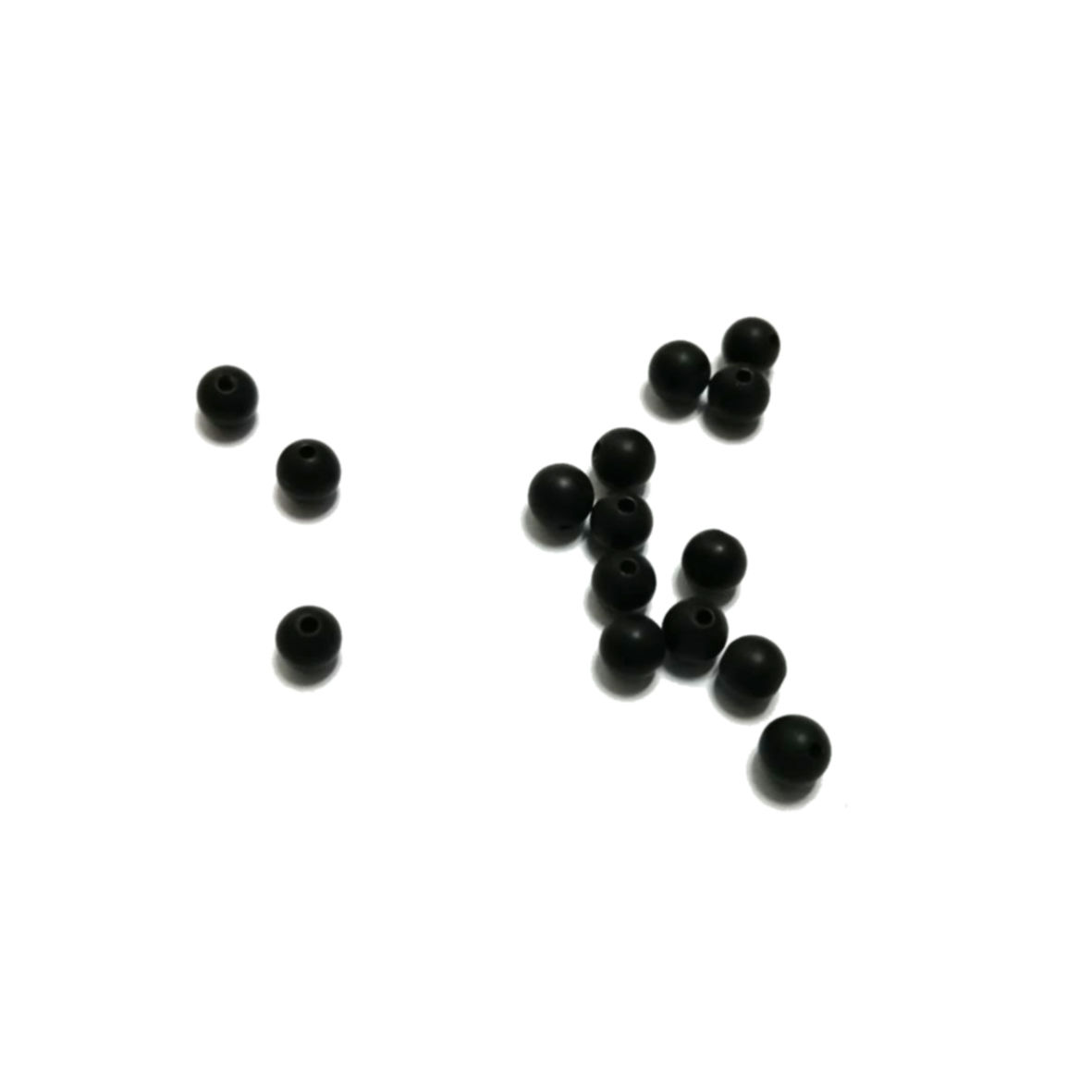 Gemstone - Matt Black Agate - Beads   4mm-  15pcs