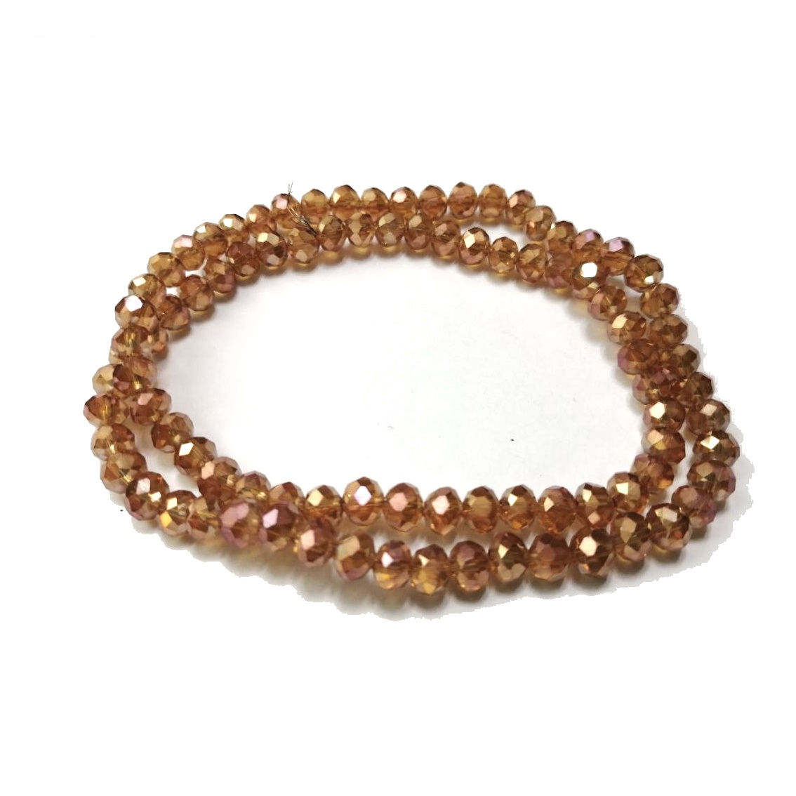 Crystal Beads -6mm- shiny clear orange - String+/-95pcs