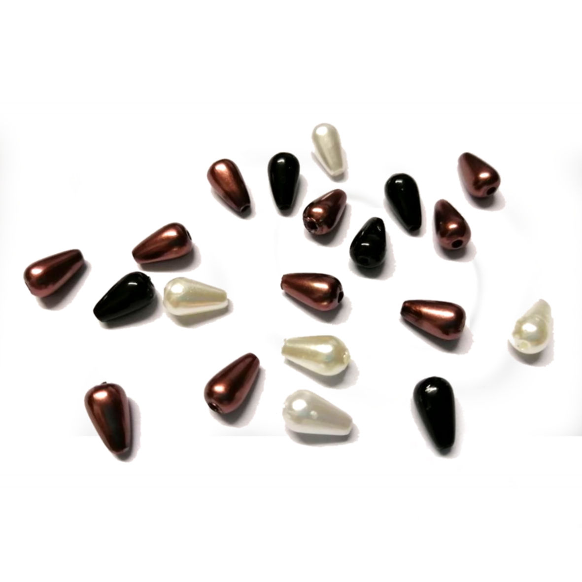 Acrylic Beads - 10x6mm -  20 pcs Mixed Colors