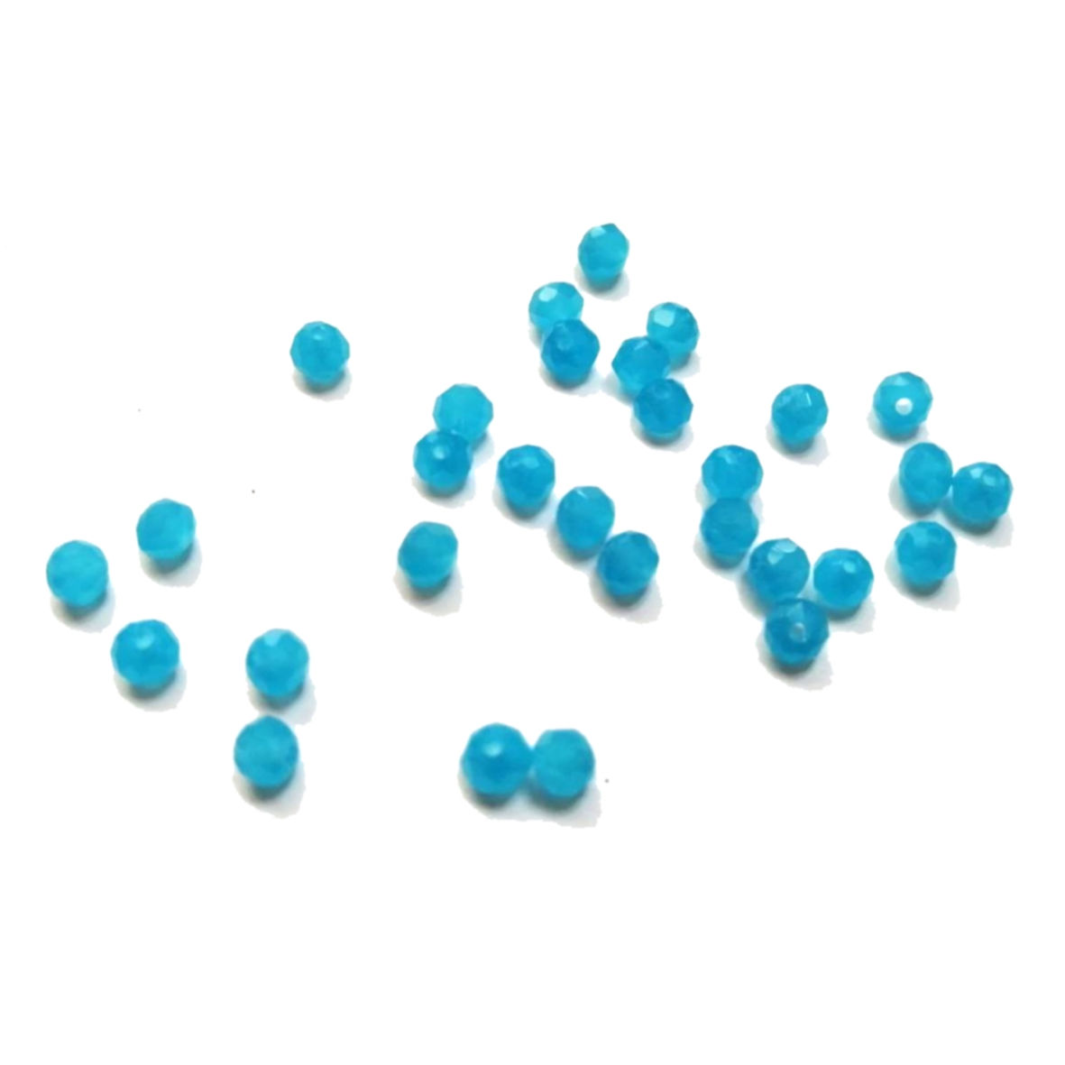 Crystal Beads - 4mm - mat blue  - 30pcs