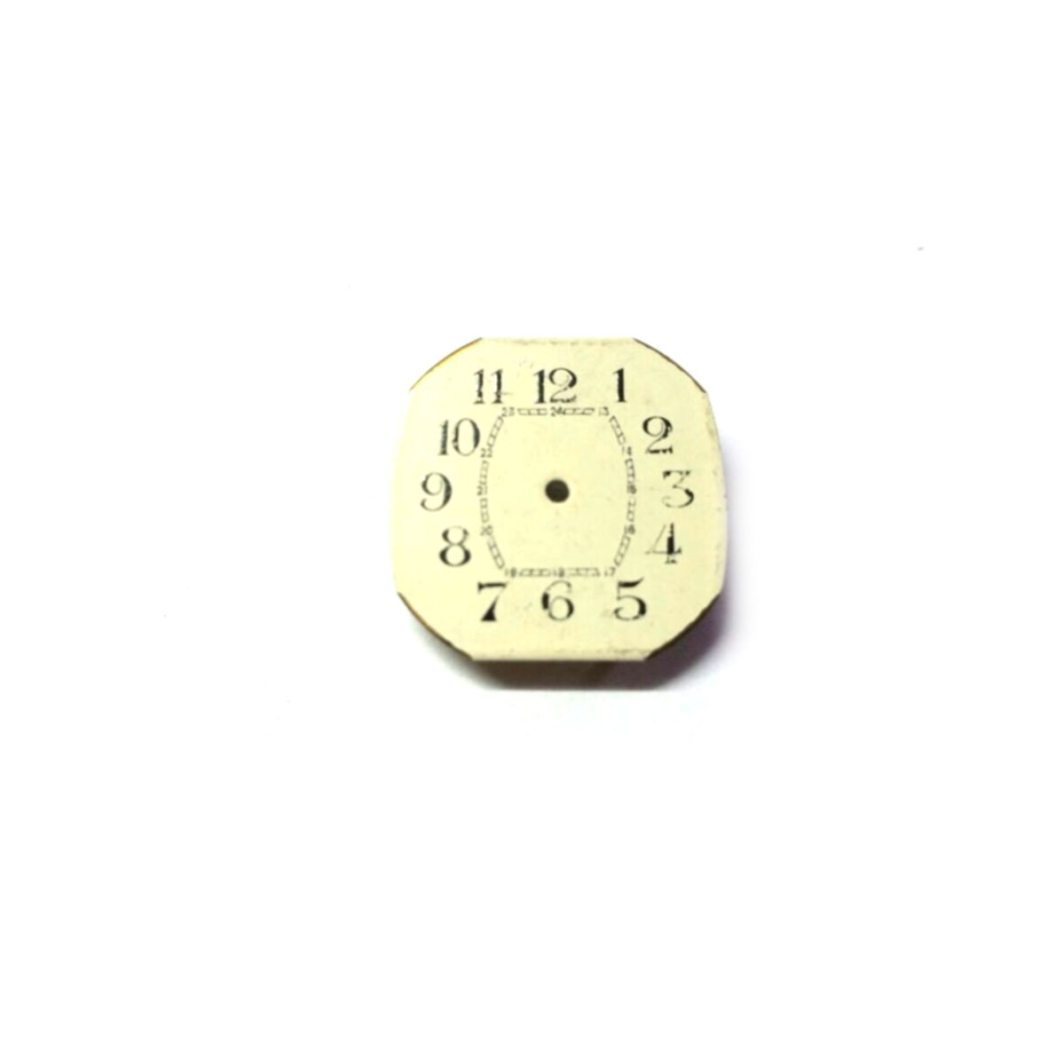 Watch Dial  / Vintage /  white / 22.3x22.5mm