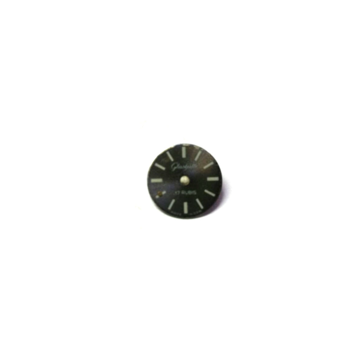 Watch Dial  / Vintage / dark grey / 13.7mm