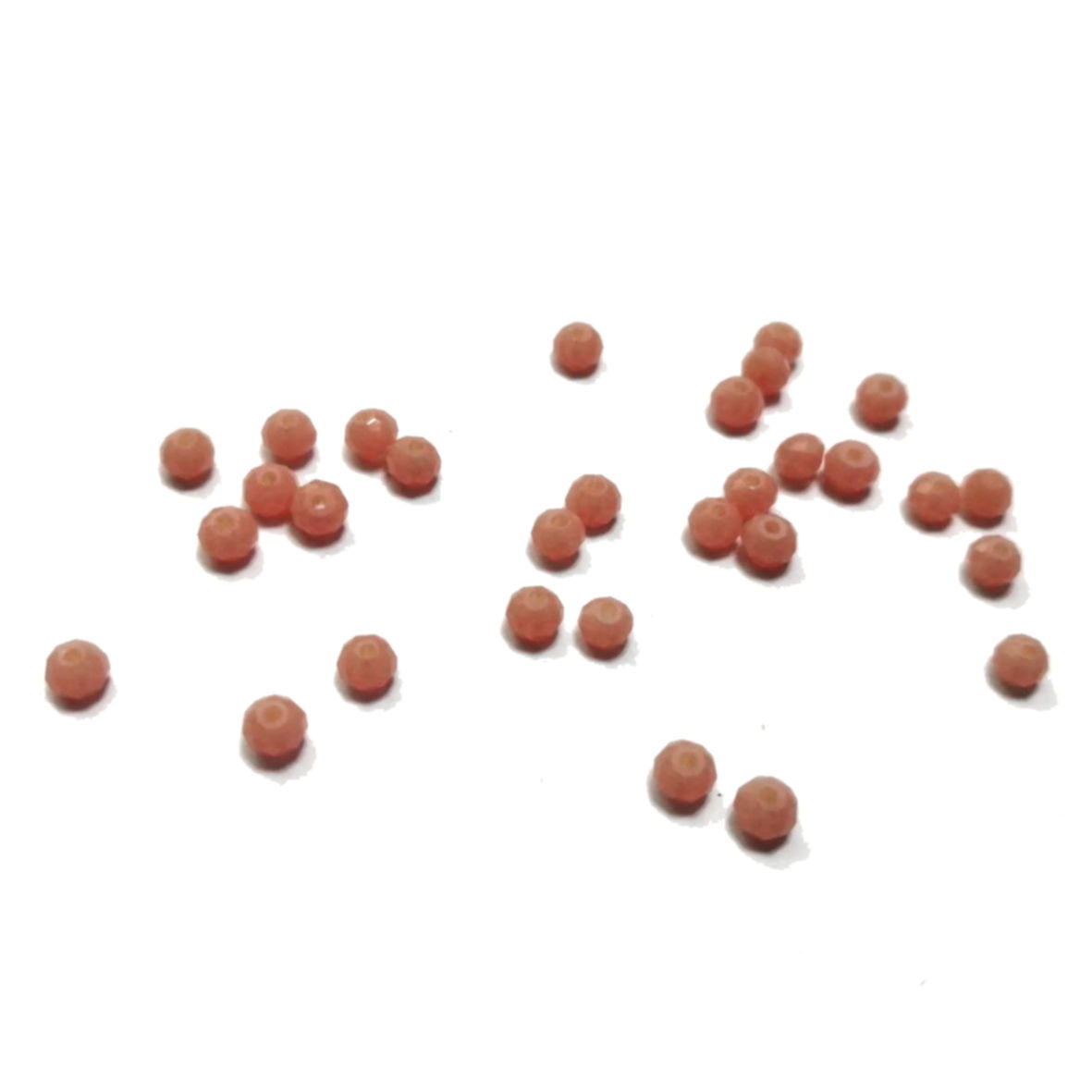 Crystal Beads- 4mm - mat salmon orange  - 30pcs