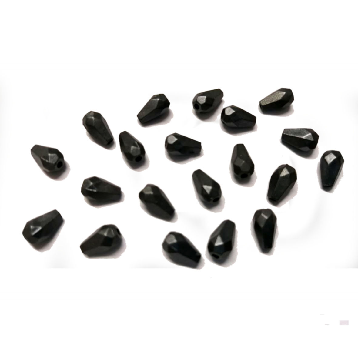 Acrylic Beads - 8mm -  20 pcs metallic grey