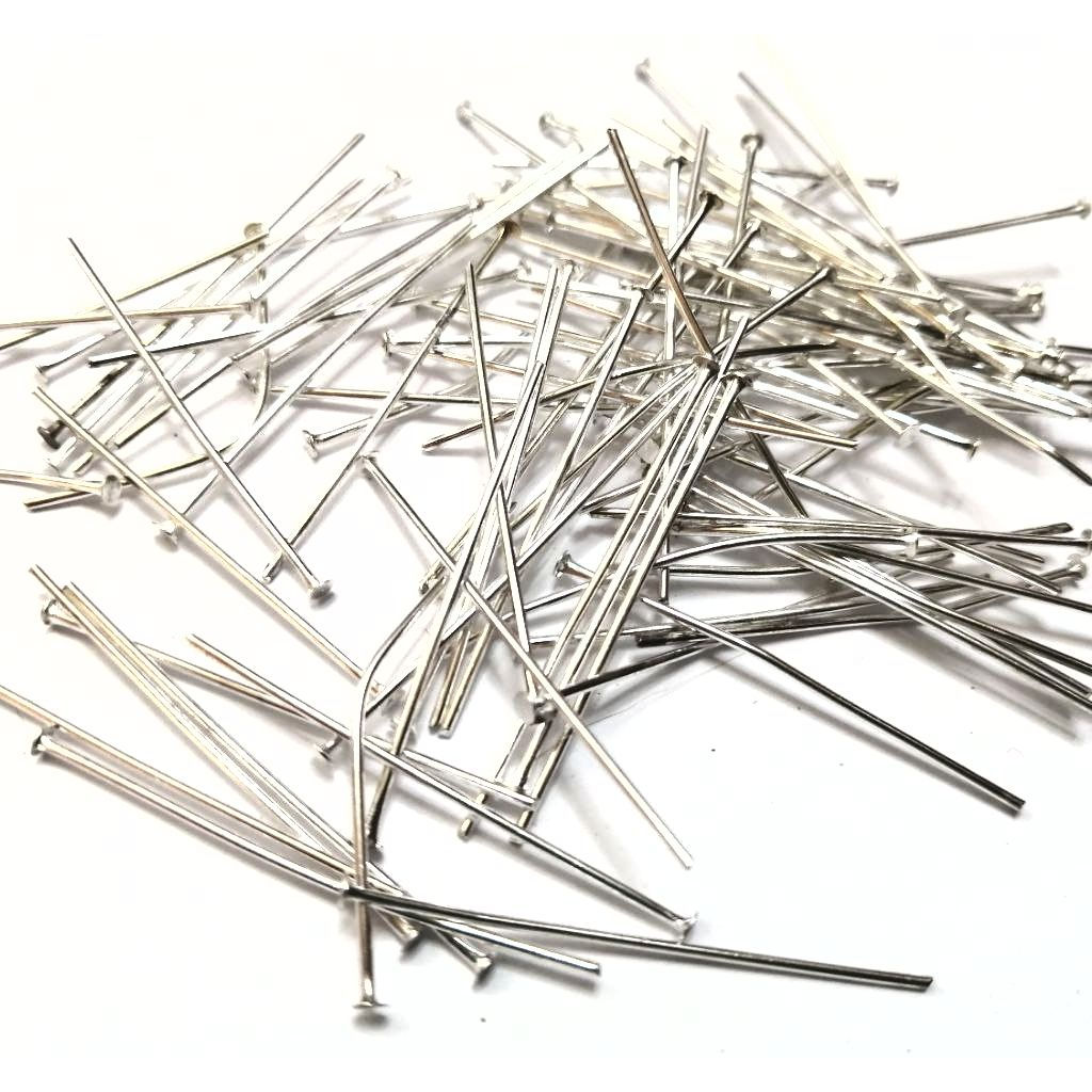 Head Pin - 100pcs  - 35mm - Silver Color
