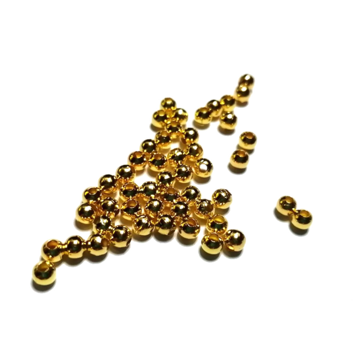 Crimp- Metal Beads - 50pcs -4mm ball - Gold
