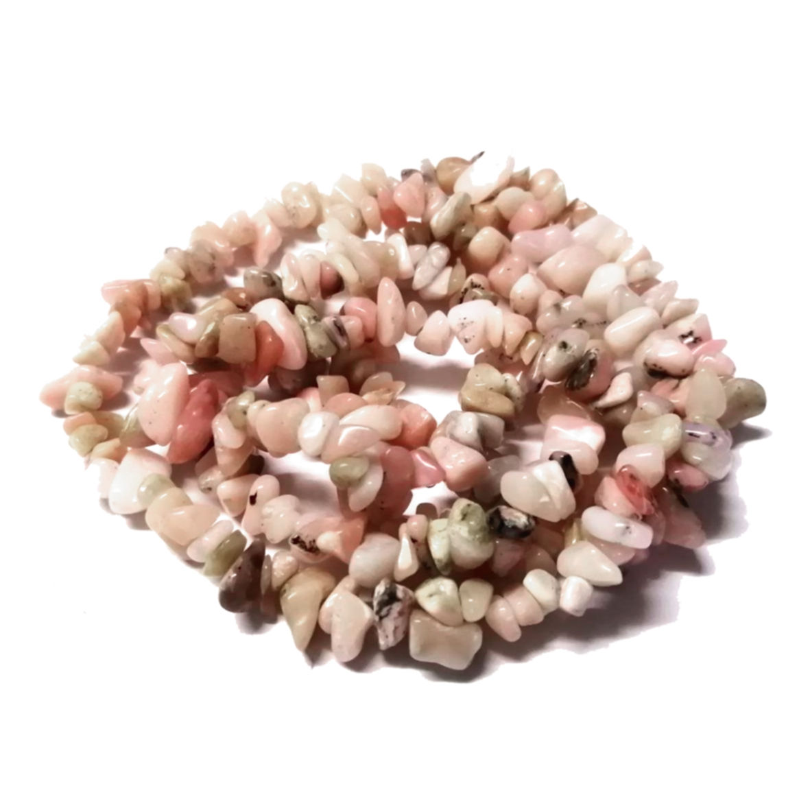 Gemstone - Pink Opal - Beads   5-10mm- String +/-86cm