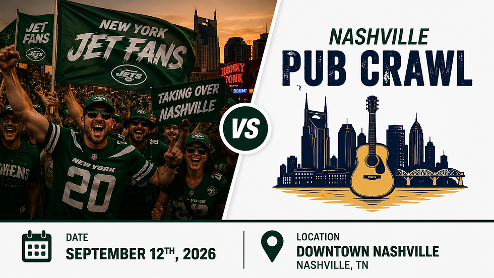GameDay Flight Crew Nashville Pub Crawl 2026 | Paint Nashville Green